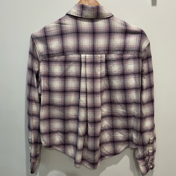 Madewell Purple Plaid Button Down Shirt. NWOT, Super cute, size M. - Picture 4 of 8